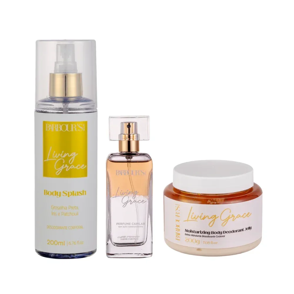 Kit Living Grace - Geleia Hidratante, Body Splash e Perfume